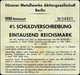 WW2 - III Reich 4% Schuldverschreibung Dürener Metallwerke AG 1943  III Reich 4% Stock Bond Duraluminium Factory - Industrie