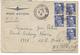 GANDON 6FR BLEU X5 LETTRE AVION TAD ST MALO ROCADEY ANNEXE 31.7.1946 ILLE ET VILAINE POUR USA AU TARIF - 1945-54 Marianne De Gandon