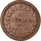 Monnaie, Monaco, Honore V, Decime, 1838, Monaco, TTB, Cuivre, Gadoury:105 - 1819-1922 Honoré V, Charles III, Albert I