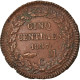 Monnaie, Monaco, Honore V, 5 Centimes, Cinq, 1837, Monaco, TTB, Cuivre - Charles III.