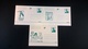 Petit Lot De 9 Cartes Postales Avec Timbre Albert II 17 FR + 1 Carte Leve Moeder Timbre Buzin Avocette - Kluut 0,46 Euro - Postkarten 1951-..