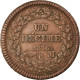 Monnaie, Monaco, Honore V, Decime, 1838, Monaco, TB+, Cuivre, Gadoury:105 - 1819-1922 Onorato V, Carlo III, Alberto I