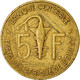 Monnaie, West African States, 5 Francs, 1975, TTB, Aluminum-Nickel-Bronze, KM:2a - Côte-d'Ivoire