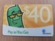 GRENADA $40- PAY AS YOU GO  YELLOW  THICK Fine Used Card  ** 2090** - Grenada