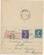 1922 - TYPE SEMEUSE - CARTE-LETTRE ENTIER RECOMMANDEE Avec AR ! De PARIS => SAINTE SUZANNE (MAYENNE) - Kaartbrieven