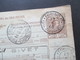 Italien 1913 Auslandspaketkarte Zusatzfrankaturen Und Vielen Stempeln Torino - Ostende Klebezettel Ufizio Italiano - Pacchi Postali