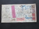 Italien 1911 Auslandspaketkarte Zusatzfrankaturen Viele Stempel Sorrento - Ostende Klebezettel Assegno Remboursement - Paquetes Postales