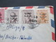 Irak / Iraq 1958 Brief Mit 5 Marken Mit Aufdruck Und Violettem Dreistempel Nach Backa Palanga In Jugoslawien - Irak