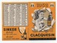 Calendrier De Poche Clacquesin Sinkor Apéritif Au Quinquina Femme - Petit Format : 1941-60