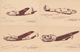 Delcampe - Serie Complete 36 Cpa-aviation De Guerre ( 39 - 45 )- Illustrateur A Identifier-correspondance Entiere -aulnat  (63) - Autres & Non Classés