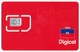 HAITI DIGICEL GSM (SIM) CARD HAITI FLAG - RED BACKGROUND MINT UNUSED - Haití