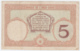 New Caledonia Noumea 5 Francs 1926 AVF Pick 36b 36 B - Nouvelle-Calédonie 1873-1985