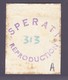 (1861) 1/2 Groschen Braun/organge Gestempelt. Sperati Ganzfälschung Rückseitig Gestempelt Mit Sammlungsnummer 313 - Oldenburg