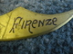 Coupe-papier Ou Ouvre-lettres En Forme D'épée Firenze FLORENCE ITALIE CERAMIQUE Sur Le Manche Fleurs Marguerite - Apri Lettere