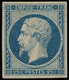 * FRANCE - Poste - 15, Signé Calves Et Miro, Certificat Cérès: 25c. Bleu - 1853-1860 Napoléon III