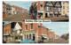 CP MULTIVUES ASHBY DE LA ZOUCH, MARKET STREET, THE BULL'S HEAD, ELIZABETHAN HOUSE, Format 9 Cm Sur 14 Cm Environ - Leicester