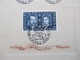 Liechtenstein 1943 Nr. 211 - 213 Hochzeit Franz Josef II Und Gräfin Gina Von Wilczek Sonderblatt / Sonderstempel FDC ?? - Briefe U. Dokumente