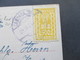 Liechtenstein Mitäufer Portomarken 1921 Österreich AK Mit Nachportomarken Der Schweiz  Und Stempel Schaan - Storia Postale