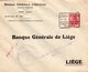 Timbre Germania Non Surchargé Sur Lettre (courrier Bancaire) D'OSTENDE Vers Liège Via Etappen-Inspektion GENT - OC1/25 Governo Generale