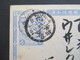 Japan Alte Ganzsache 1 1/2 Sen Mit 2 Stempel + Violetter Stempel - Lettres & Documents