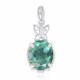 Pendente In Argento 925 Sterling Con Fluorite Esmeralda - Pendants