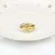 Parure Laminata In Oro 18k: Collana, Bracciale, Orecchini Anello (regolabile) Con Cristalli Rhinestone - Altri & Non Classificati
