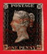 GBR SC #1 U (N,G) 1840 Queen Victoria 3 Margins W/red Cancel CV $375.00 - Used Stamps