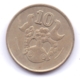 CYPRUS 1991: 10 Cents, KM 56.3 - Chipre