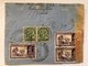 INDIA George VI 1941 Multi-stamped Cover Front And Rear Air Mail To England With Censor Tape And Marks - 1936-47 King George VI