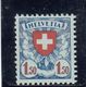 Suisse - Année 1933/34 - Type écusson - N°YT 210a** - Papier Gaufré (grillé) - Neufs