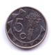 NAMIBIA 2009: 5 Cents, KM 1 - Namibië