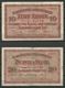 Germany WWI 1918 = 10 Rubel Posen & 20 Mark Kowno Bank Notes 1918 - 1° Guerre Mondiale