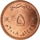 Monnaie, Oman, Qabus Bin Sa'id, 5 Baisa, 2008, British Royal Mint, FDC, Bronze - Oman