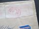 USA USPS 1982 Registered Mail Red Bank New Jersey Stempel Air Mail Facility JFK Jamaica NY - Brieven En Documenten