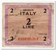 ITALY,MILITARY CURRENCY,2 LIRE,1943,aVF - Allied Occupation WWII