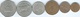 Guernsey - Elizabeth II - Decimal - ½ (1971) 1 (1971) 2 (1971) 5 (1968) 10 (1968) & 50 Pence (1970) (KMs 20-25) - Guernesey