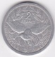 Nouvelle-Calédonie . 2 Francs 1982. Aluminium. - Nouvelle-Calédonie