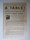 1972 RARE REVUE "LA VIE CLAIRE" "A TABLE" Revue Mensuelle D'éducation Et De Défense Des Consommateurs. - Cuisine & Vins