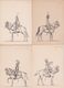 Delcampe - Illustrateur Cavalerie Empire Napoléon Cavalier Clairon Cuirassier Dragons Lot 30 Cartes Anciennes Dessin Croquis - Documents