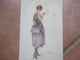 Donnine Woman Illustratore BOMPARD Spalle Scoperte Sigaretta Scarpe Oro 1918 - Bompard, S.