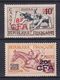 REUNION 1953, Mi# 368-369, CV €110, Part Set, Surcharged, Sport, Horse, MNH - Nuevos