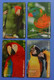 Israel X4 Set Bird Pajaro Aves Pappagallo Parrot Macaw Oiseaux Birds Lory - Papageien