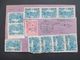 Türkei 1918 Paketkarte Mit Nr. 627 (17) Auch 4er Block Und Senkr. 4er Streifen MiF Mit Nr. 379 - Storia Postale