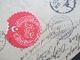 Delcampe - Türkei 1917 Einschreiben ?! 2 Marken Mit Aufdruck Auf Brief In Die Schweiz Mit Rotem Papiersiegel!! - Lettres & Documents