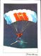 CPM 1980s Montagne France -Parapente à Ski. Edtd Subervie à Rodez -Photo Didier Givois  (Dims/collection Série 12x17) - Parachutespringen