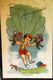 Cpsm Parachutisme En Carte Fantaisie Anniversaire - Enfants - Ecrite En 1948 - Paracaidismo