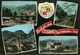 8357" SALUTI DA CESANA TORINESE M. 1345 " 4 VEDUTE + STEMMA ARALDICO-CARTOLINA POSTALE ORIGINALE SPEDITA 1963 - Souvenir De...