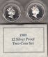 1989 - £ 2 Two Pound Bill Claim Of Rights Silver Proof Coin Twin Set - Mint Sets & Proof Sets