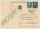 REPUBBLICA SOCIALE - INTERO POSTALE C. 15 SOPRASTAMPA G.N.R. + C. 15 IMPERIALE - SALO 19.4.1944 - FILAGRANO C101 - Postwaardestukken