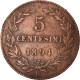 Monnaie, San Marino, 5 Centesimi, 1894, Rome, TTB, Cuivre, KM:1 - Saint-Marin
